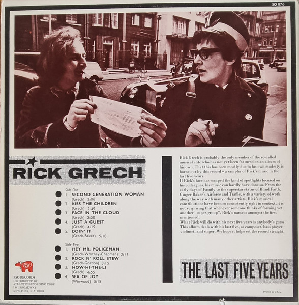 Rick Grech - The Last Five Years | RSO (SO 876) - 2