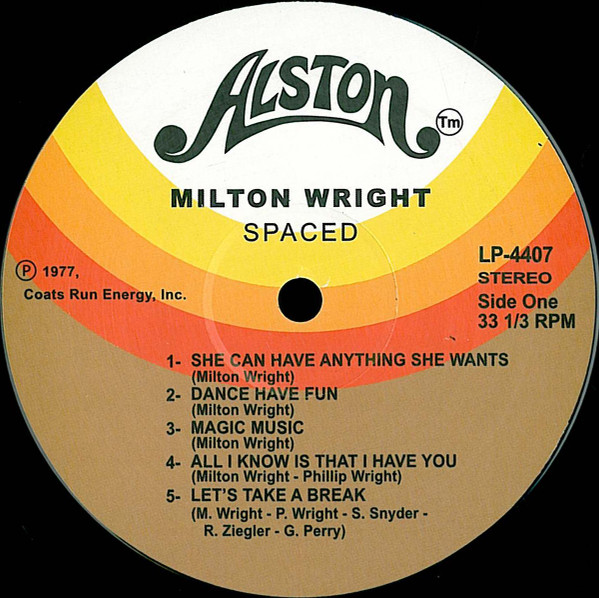 Milton Wright - Spaced | Alston Records (4407) - 3