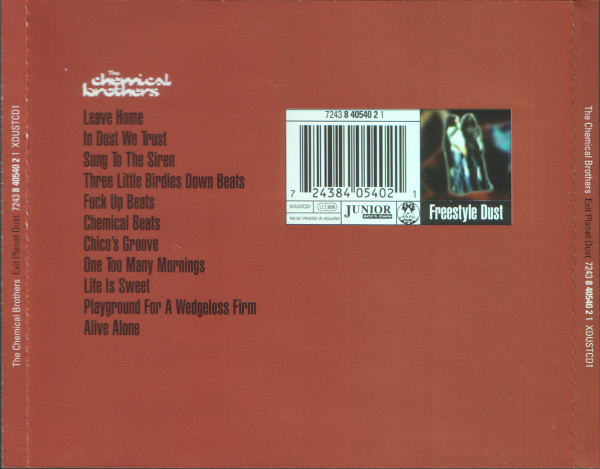 The Chemical Brothers - Exit Planet Dust | Junior Boy's Own (XDUSTCD1) - 4 The Chemical Brothers - Exit Planet Dust | Junior Boy's Own (XDUSTCD1) - 4