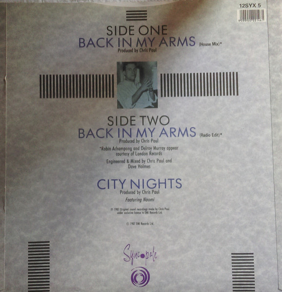 Chris Paul - Back In My Arms | Syncopate (12SYX 5) - 2