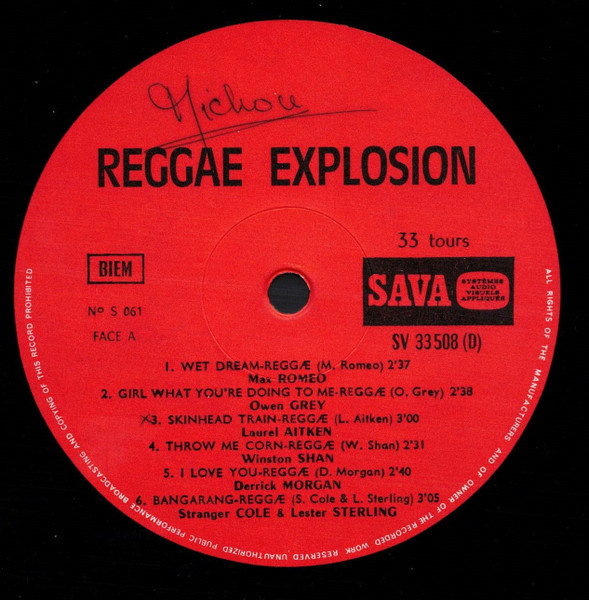 Various - Reggae Explosion | Sava (SV 33.508) - 3 Various - Reggae Explosion | Sava (SV 33.508) - 3