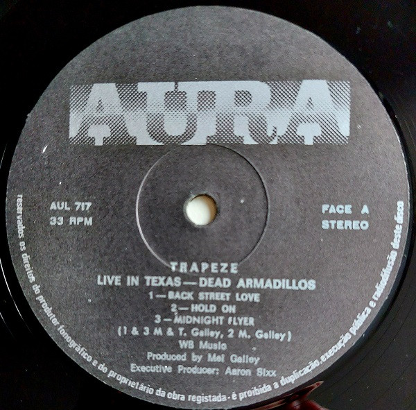 Trapeze - Live In Texas - Dead Armadillos | Aura (AUL 717) - 3