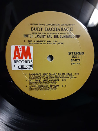 Burt Bacharach - Music From Butch Cassidy And The Sundance Kid | A&M Records (SP 4227) - 3