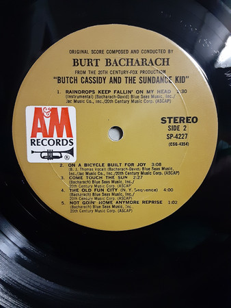 Burt Bacharach - Music From Butch Cassidy And The Sundance Kid | A&M Records (SP 4227) - 4