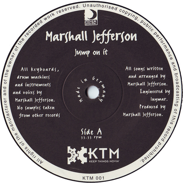 Marshall Jefferson - Jump On It | KTM (KTM 001)
