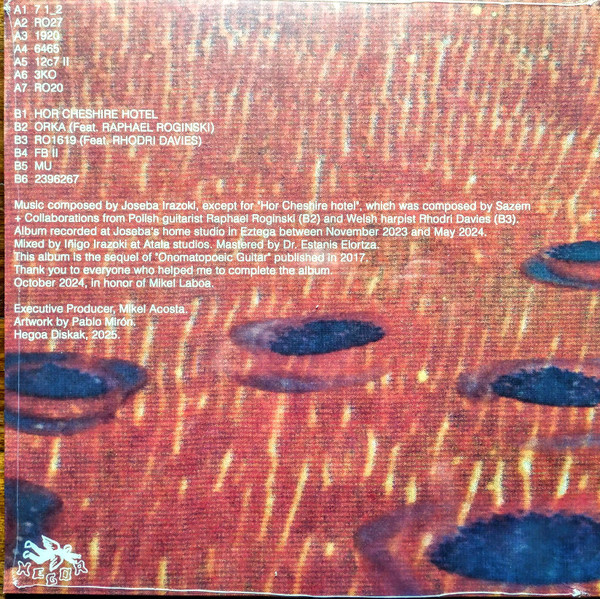 Joseba Irazoki - Gitarra Onomatopeikoa II | Hegoa Records (Heg012) - 3 Joseba Irazoki - Gitarra Onomatopeikoa II | Hegoa Records (Heg012) - 3