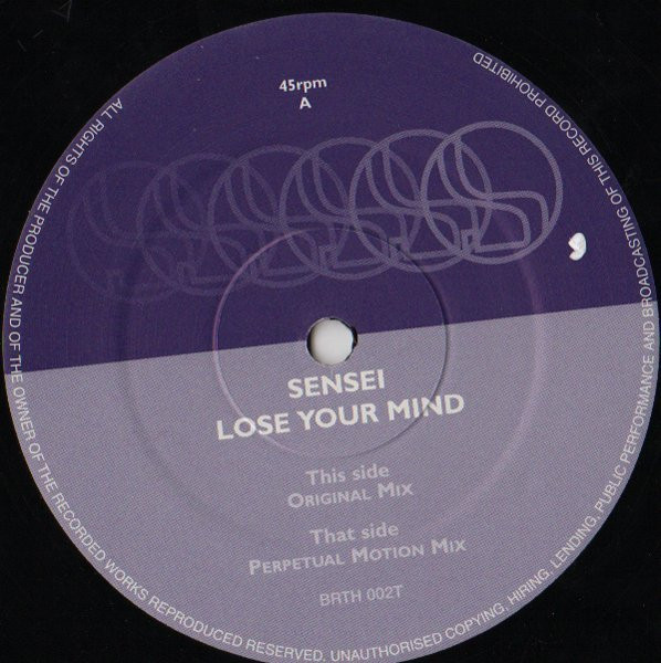 Sensei - Lose Your Mind | Breathless Records (BRTH 002T) - 2