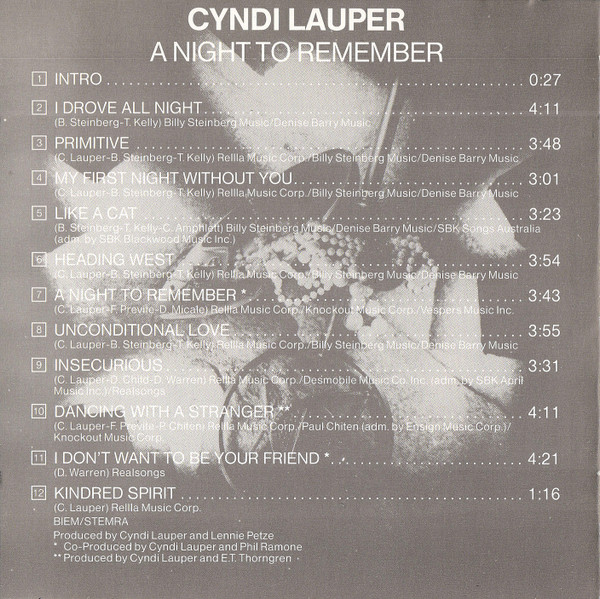 Cyndi Lauper - A Night To Remember | Epic (EPC 462499 2) - 4