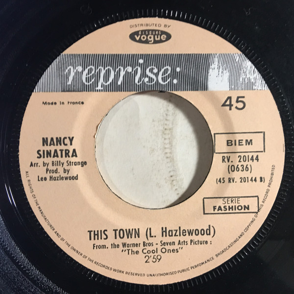 Nancy Sinatra - Tony Rome | Reprise Records (RV 20 144) - 3