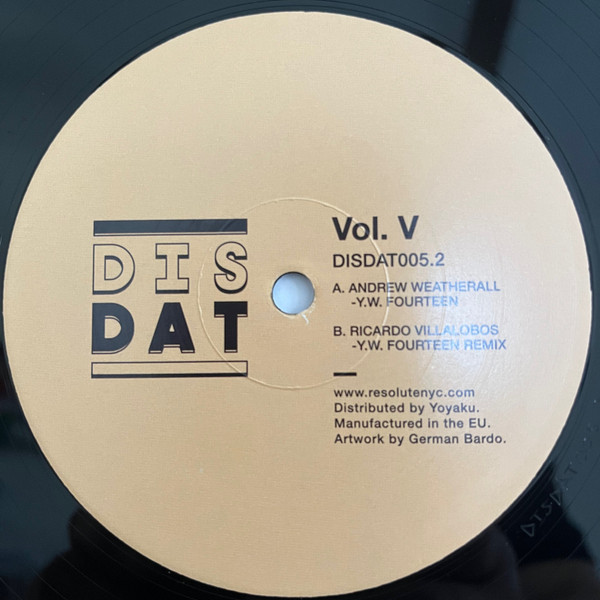 Andrew Weatherall - Vol. V | DisDat (DISDAT005.2) - 3