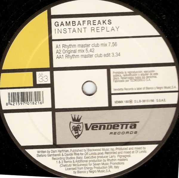Gambafreaks Featuring Paco Rivaz - Instant Replay | Vendetta Records (VENMX 180) - 2 Gambafreaks Featuring Paco Rivaz - Instant Replay | Vendetta Records (VENMX 180) - 2