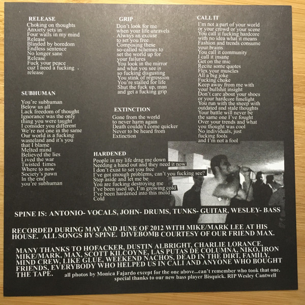 Spine - Subhuman | Bad Teeth Recordings (BTR #001) - 4 Spine - Subhuman | Bad Teeth Recordings (BTR #001) - 4