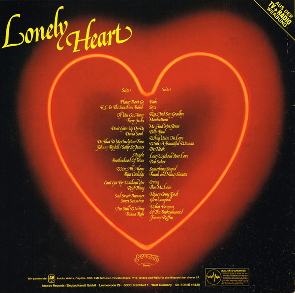 Various - Lonely Heart | Arcade (ADE G 131 A-5627) - 2