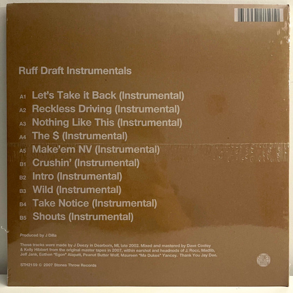 J Dilla - Ruff Draft Beats | Stones Throw Records (STH2159) - 2