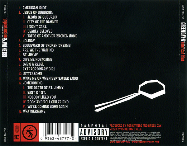 Green Day - American Idiot | Reprise Records (9362-48777-2) - 2 Green Day - American Idiot | Reprise Records (9362-48777-2) - 2