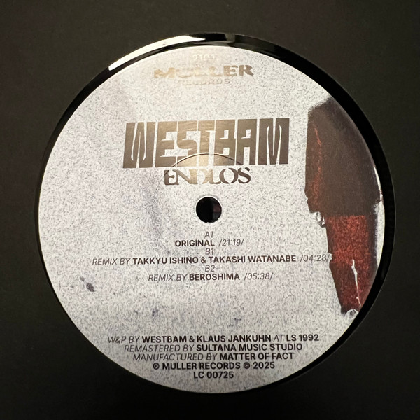 Westbam - Endlos | Müller Records (MULLER 2101) - main Westbam - Endlos | Müller Records (MULLER 2101) - main