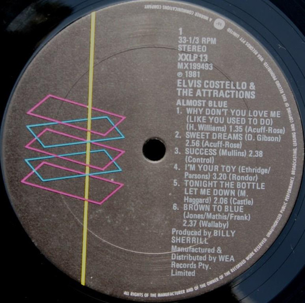 Elvis Costello & The Attractions - Almost Blue | F-Beat (XXLP 13) - 3
