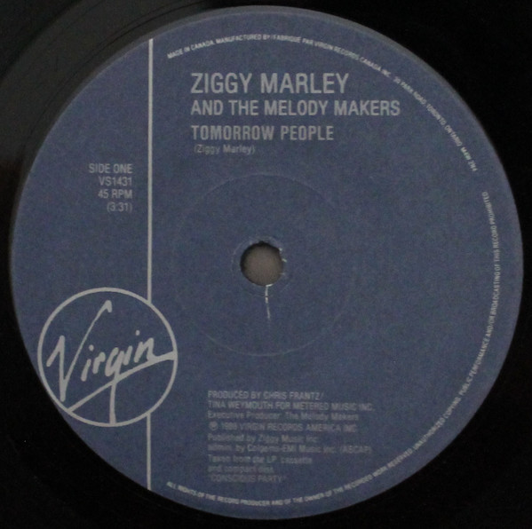 Ziggy Marley And The Melody Makers - Tomorrow People (7") [Vinyl] | Virgin (VS1431) - 3