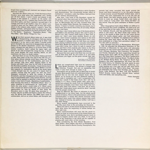 The Holy Modal Rounders - Stampfel & Weber | Fantasy (24711) - 4 The Holy Modal Rounders - Stampfel & Weber | Fantasy (24711) - 4