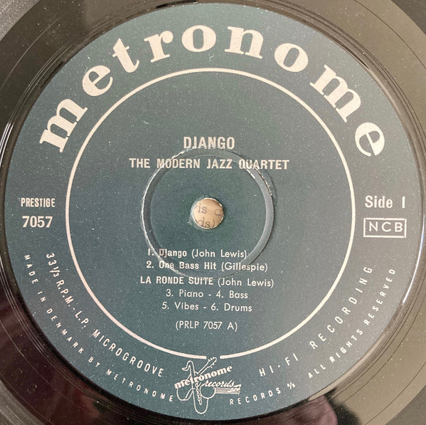 The Modern Jazz Quartet - Django | Metronome (Prestige LP 7057) - 3 The Modern Jazz Quartet - Django | Metronome (Prestige LP 7057) - 3