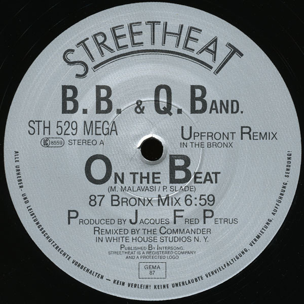 The Brooklyn, Bronx & Queens Band - On The Beat (87 Bronx Mix) | Streetheat (STH 529 MEGA) - 3