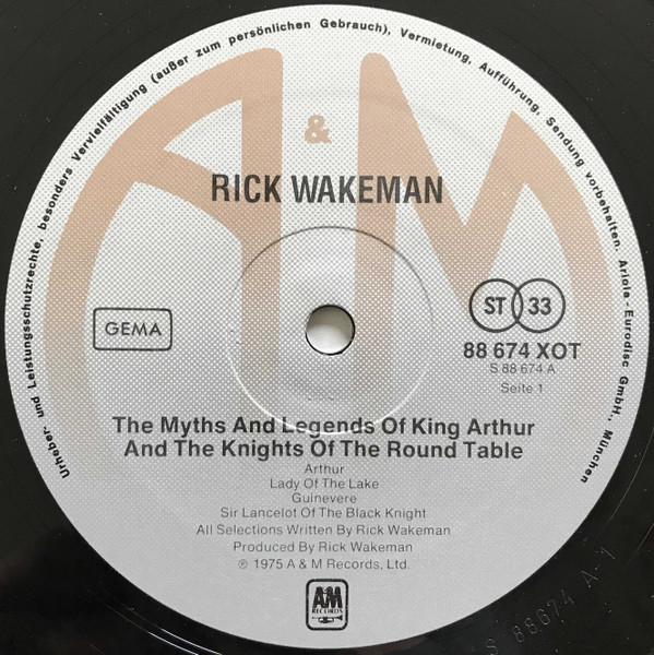 Rick Wakeman - The Myths And Legends Of King Arthur And The Knights Of The Round Table | A&M Records (88 674 XOT) - 4