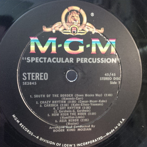 Roger Mozian - Spectacular Percussion | MGM Records (SE3845) - 3