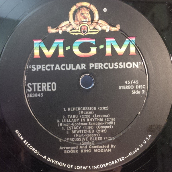 Roger Mozian - Spectacular Percussion | MGM Records (SE3845) - 4