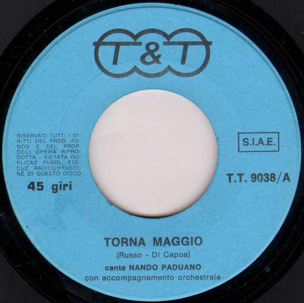 Nando Paduano - Torna Maggio / Quanno Tramonta 'O Sole | T&T (T.T. 9038) - 4
