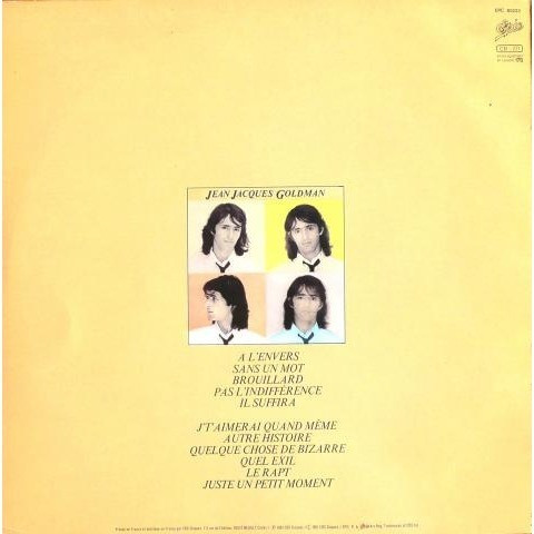 Jean-Jacques Goldman - Jean Jacques Goldman | Epic (EPC 85233) - 2