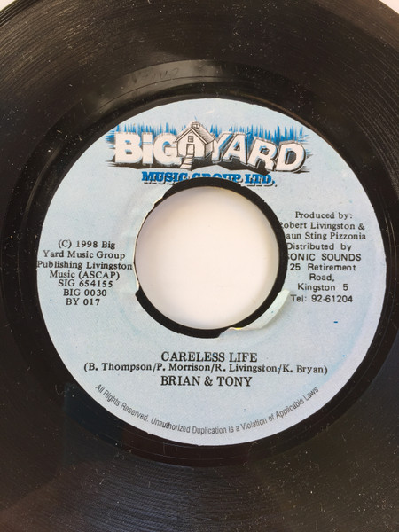 Brian & Tony Gold - Careless Life | Big Yard Music Group Ltd. (BY 017) - main Brian & Tony Gold - Careless Life | Big Yard Music Group Ltd. (BY 017) - main
