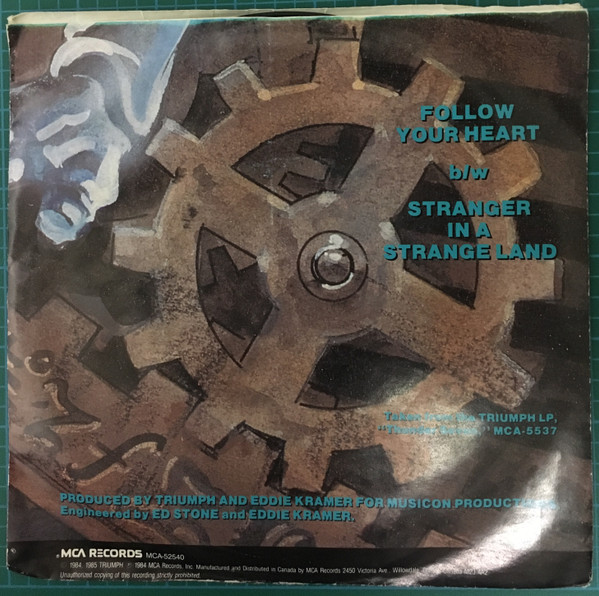 Triumph - Follow Your Heart (7") [Vinyl] | MCA Records (MCA-52540) - 2
