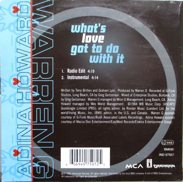 Warren G Featuring Adina Howard - What's Love Got To Do With It | Interscope Records (IND 97507) - 2 Warren G Featuring Adina Howard - What's Love Got To Do With It | Interscope Records (IND 97507) - 2