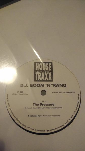 DJ Boom"N"Rang - The Pressure | House Traxx (HT 020) - 2