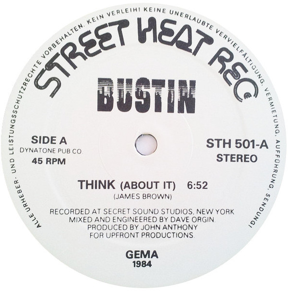 Bustin - Think (About It) (Special U.S.A. Remix) | Streetheat (STH 501) - 3