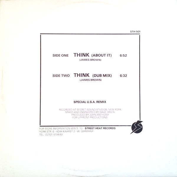 Bustin - Think (About It) (Special U.S.A. Remix) | Streetheat (STH 501) - 2