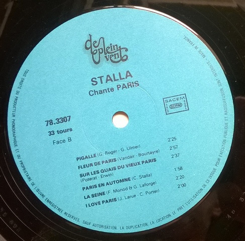 Christian Stalla - Stalla Chante Paris | De Plein Vent (783 307) - 2