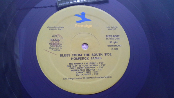 Homesick James - Blues On The South Side | Prestige (HBS 8007) - 3 Homesick James - Blues On The South Side | Prestige (HBS 8007) - 3