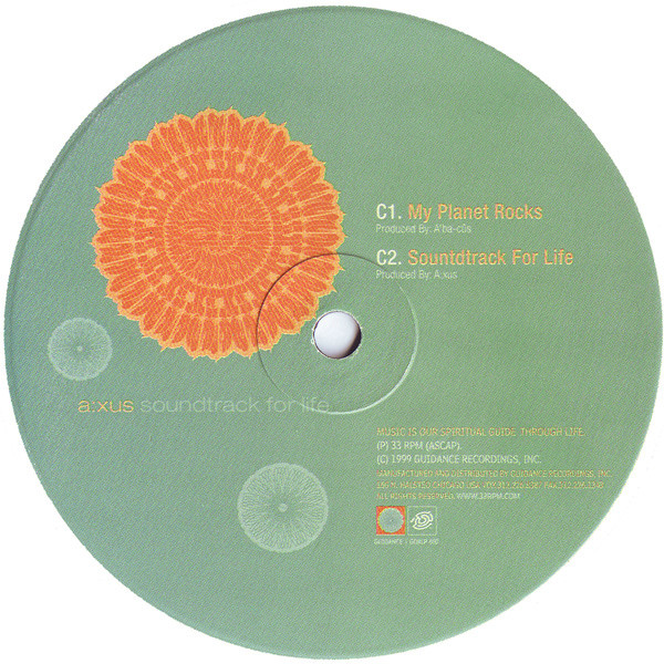 A:xus - Soundtrack For Life | Guidance Recordings (GDRLP 600) - 4