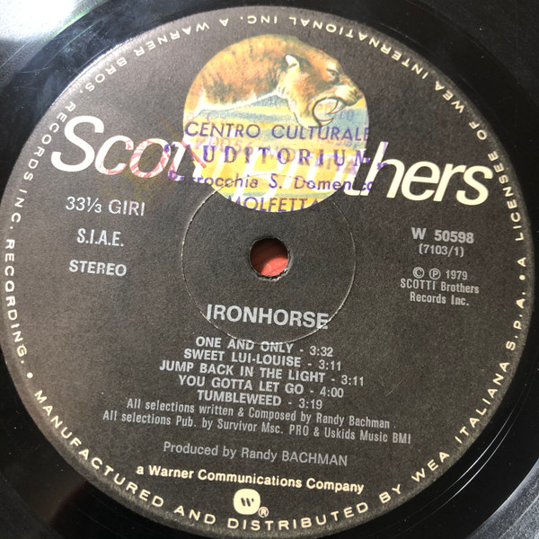 Ironhorse - Ironhorse | Scotti Bros. Records (W 50598) - 3
