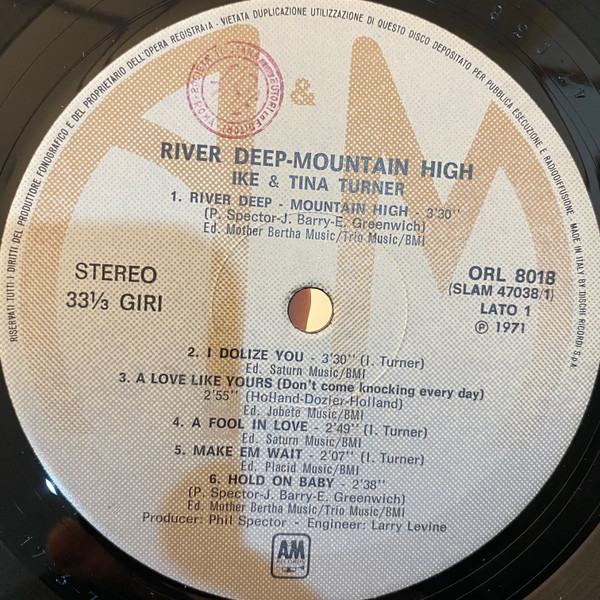 Ike & Tina Turner - River Deep-Mountain High | A&M Records (ORL 8018) - 4 Ike & Tina Turner - River Deep-Mountain High | A&M Records (ORL 8018) - 4