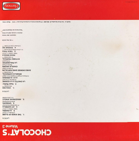 Chocolat's - Chocolat's - Volume 3 | Harmony (LPH 8014) - 2