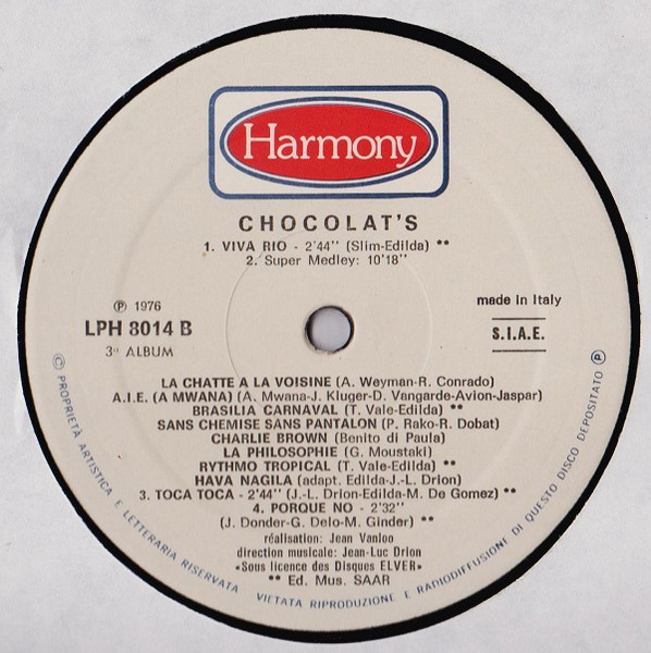 Chocolat's - Chocolat's - Volume 3 | Harmony (LPH 8014) - 4