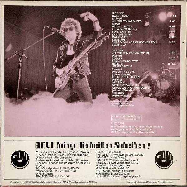 Mott The Hoople - Golden Age Of Mott The Hoople | CBS (LSP 13128) - 2