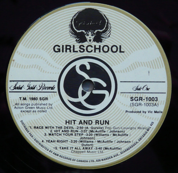 Girlschool - Hit And Run | Solid Gold Records (SGR 1003) - 3 Girlschool - Hit And Run | Solid Gold Records (SGR 1003) - 3