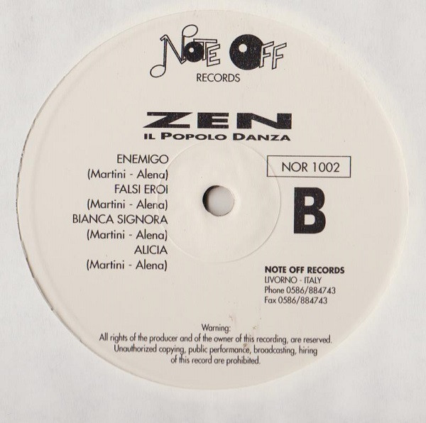 Zen - Il Popolo Danza | Note Off Records (NOR 1002) - 4 Zen - Il Popolo Danza | Note Off Records (NOR 1002) - 4