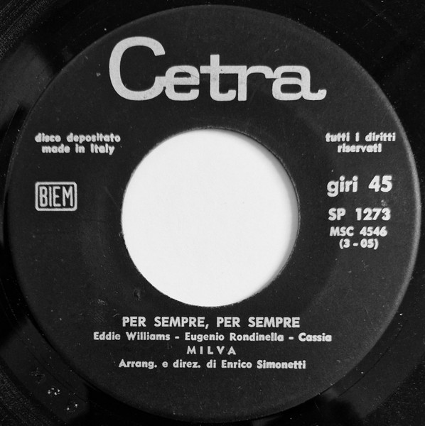 Milva - Quando Sarai Più Grande / Per Sempre, Per Sempre | Cetra (SP 1273) - 4 Milva - Quando Sarai Più Grande / Per Sempre, Per Sempre | Cetra (SP 1273) - 4