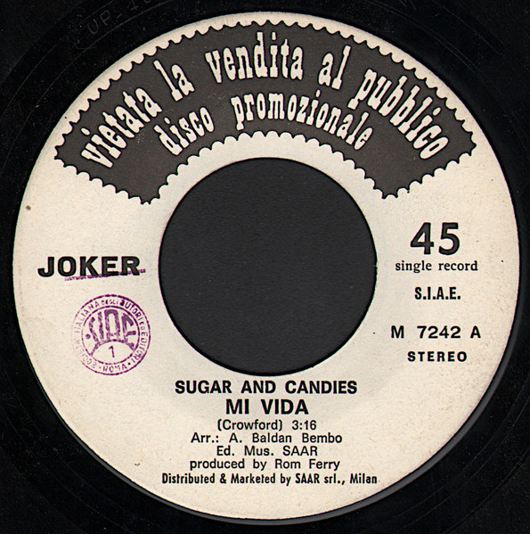 Sugar And Candies / Gennaro Mambelli - Mi Vida / San Gennaro | Joker (M 7242) - main