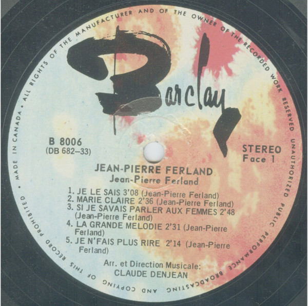 Jean-Pierre Ferland - Jean-Pierre Ferland | Barclay (B-8006) - 3