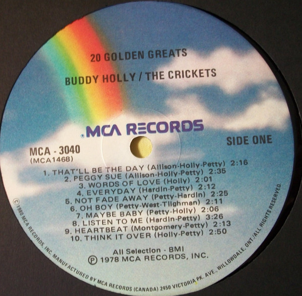 Buddy Holly / The Crickets - 20 Golden Greats | MCA Records (MCA-3040) - 4 Buddy Holly / The Crickets - 20 Golden Greats | MCA Records (MCA-3040) - 4